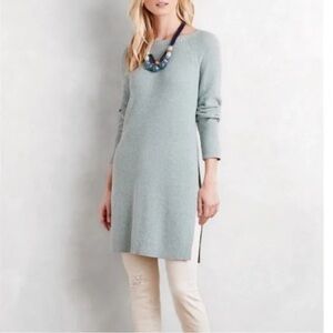 Anthropologie Moth Pasadena Tunic Sweater Seafoam/Moss • Large • *flaw